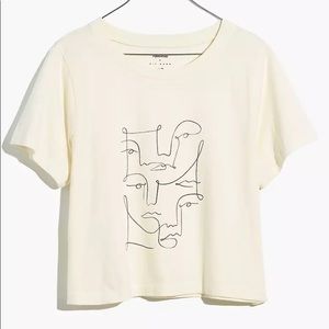 Madewell | Kit Agar Softfade Cotton Lakeshore Crop Tee